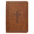 Saddle Tan Faux Leather Large Print Compact King James Version Bible