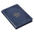 Be Still and Know Classic Faux Leather Zippered Journal in Navy Blue - Psalm 46:10