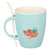 Bless You and Keep You Teal Ceramic Coffee Mug with Spoon - Numbers 6:24