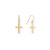 14/20 gold filled french wire earrings feature 10mm x 16mm crosses. Hanging length is 25.5mm. 

14/20 Gold Filled