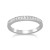 Rhodium plated sterling silver thin band with CZs across the top. The band is 2mm. Available in whole sizes 4-10.

.925 Sterling Silver
