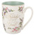 Give Thanks to the Lord White Ceramic Coffee Mug - Psalm 107:1