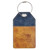 Strong and Courageous Butterscotch and Navy Faux Leather Luggage Tag - Joshua 1:9