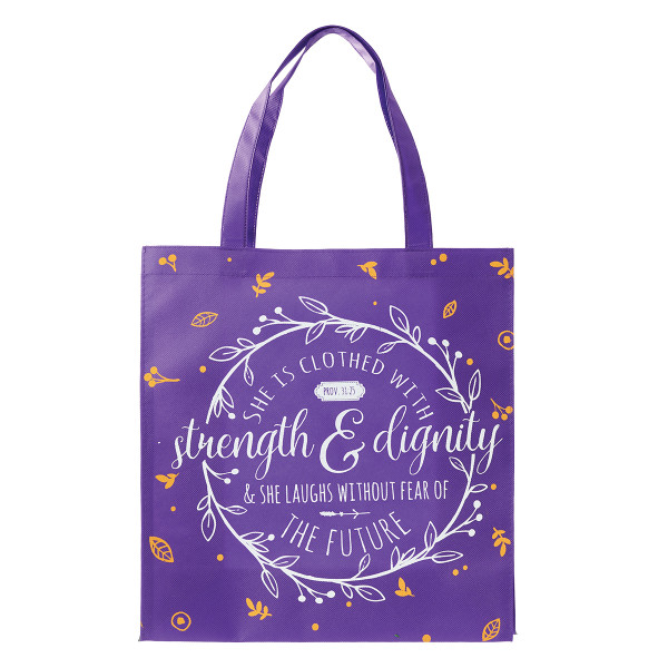 Strength and Dignity Tote Bag - Proverbs 31:25