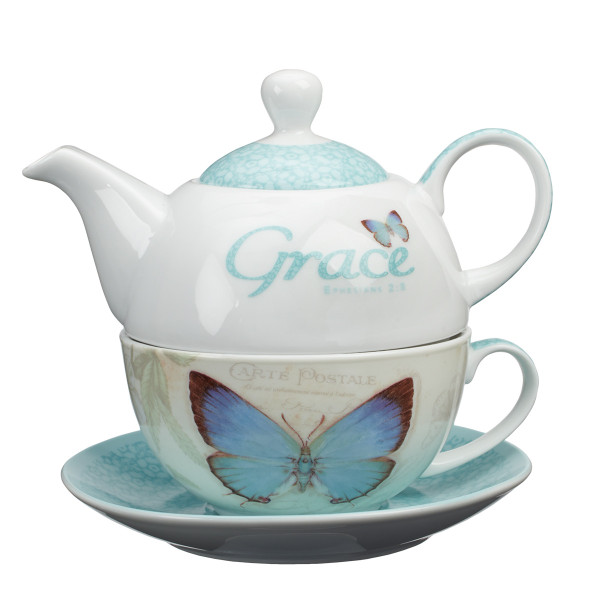 Grace Butterfly Blessings Tea for One Set