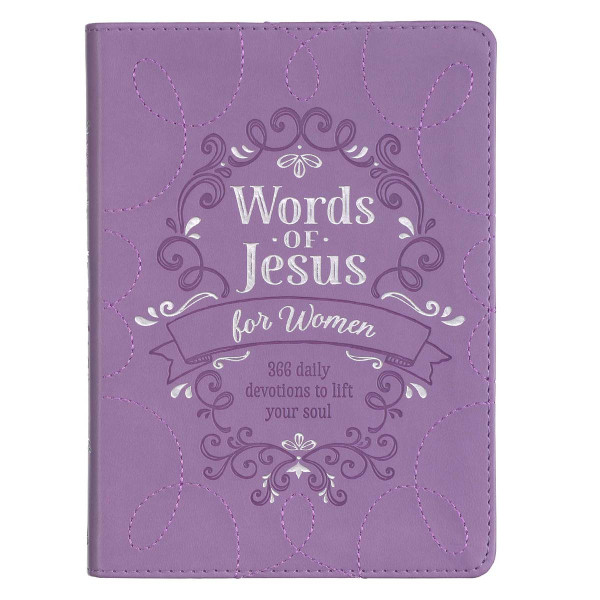 Words of Jesus for Women Purple Faux Leather Devotional