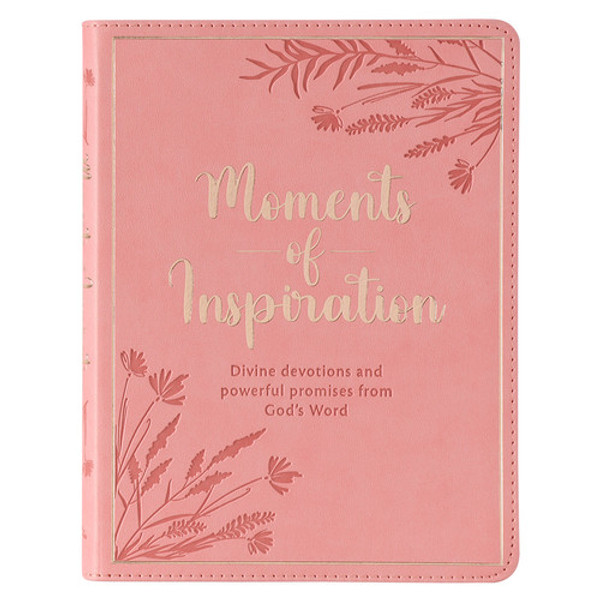 Moments of Inspiration Pink Faux Leather Gift Book