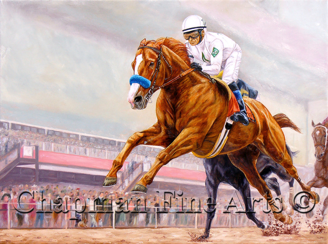 Justify Flies in the Preakness giclee print