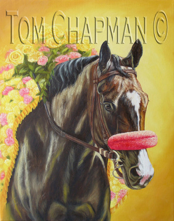 Lava Man's Claim to Fame - horseracing giclee canvas print Lava Man's Claim to Fame - horseracing giclee canvas print