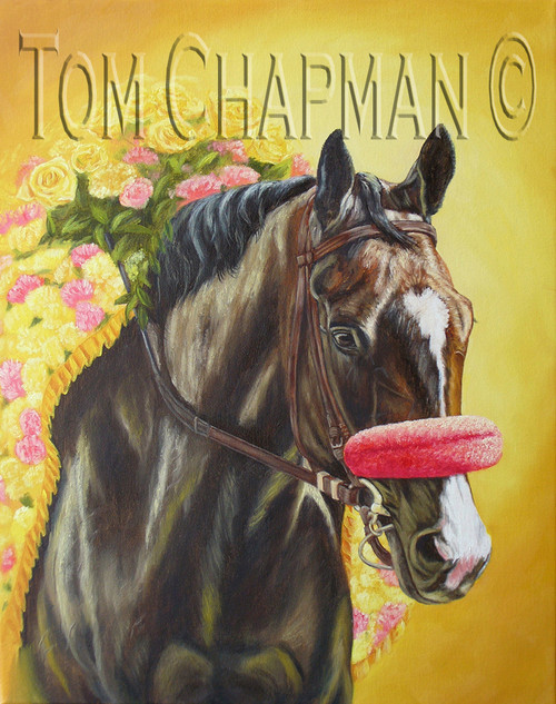 Lava Man's Claim to Fame - horseracing giclee canvas print Lava Man's Claim to Fame - horseracing giclee canvas print