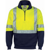 DNC HiVis Cross Back D/N Two Tone 1/2 Zip Fleecy 3929