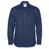 DNC Close Front Cotton Drill Shirt - Long Sleeve 3204