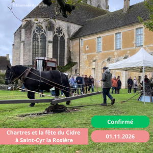 Dimanche 01/11/2026 Chartres et la fête du Cidre à Saint-Cyr la Rosière