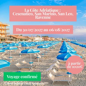 Vendredi 30/07/2027 La Côte Adriatique au sein de l'hôtel Bellaria Cola Frontemare 3 étoiles✔️CONFIRMÉ