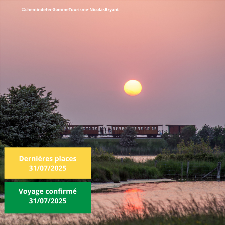 Jeudi 31/07/2025 Le Chemin de fer de la Baie de somme : de Saint-Valéry-sur-Somme au crotoy✔️CONFIRMÉ