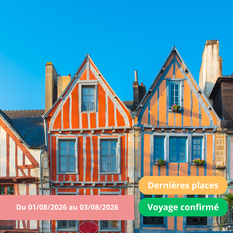Samedi 01/08/2026 Les charmes de la Bretagne : Vannes, Quiberon, Belle-Ile-en-Mer, Carnac au sein de l'Ibis Style Centre Vannes 3 étoiles✔️CONFIRMÉ