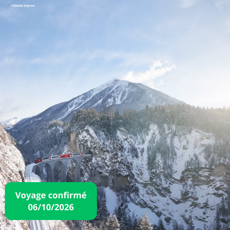 Mardi 06/10/2026 Voyage panoramique : Glacier Express, Gornergrat et Zurich