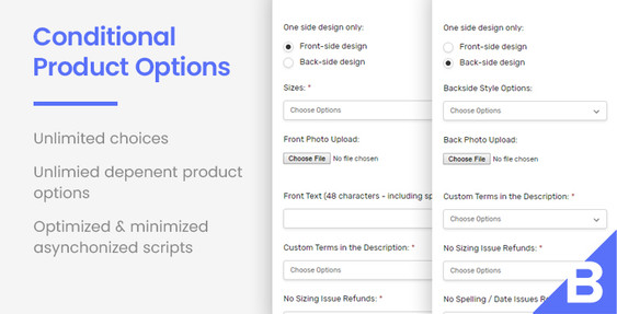 Conditional Product Options for BigCommerce