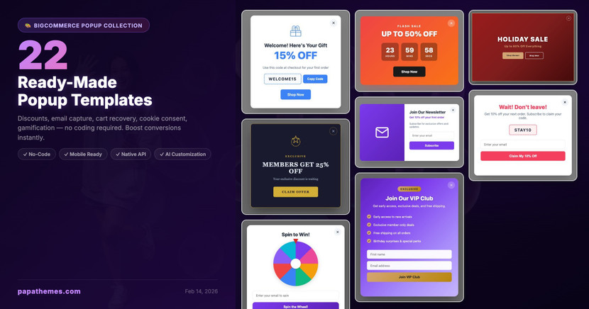 22 Ready-Made BigCommerce Popup Templates: Boost Conversions Instantly