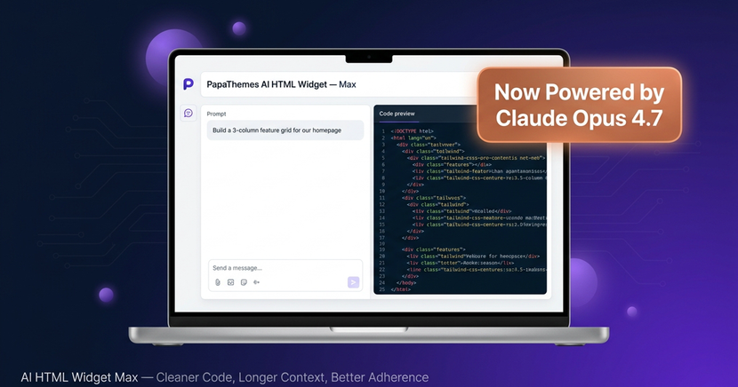 Claude Opus 4.7 Comes to PapaThemes AI Widgets — What BigCommerce Merchants Get Today
