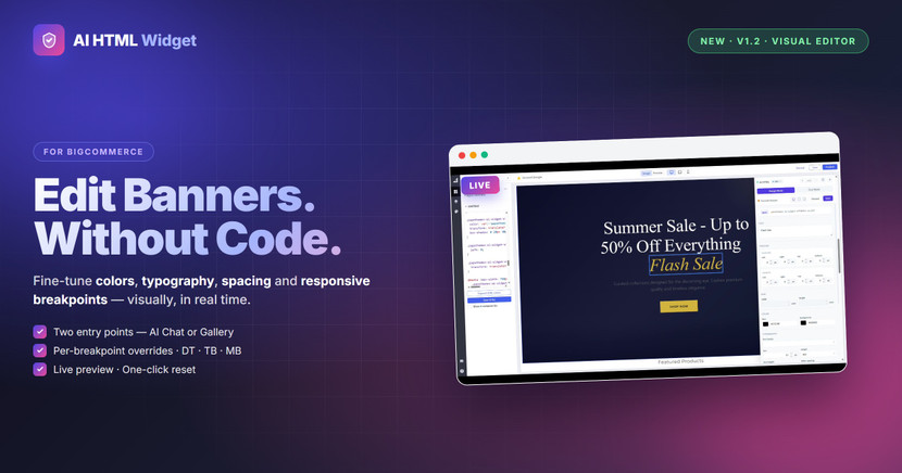 Edit BigCommerce Banners Without Code — Introducing the Visual Editor