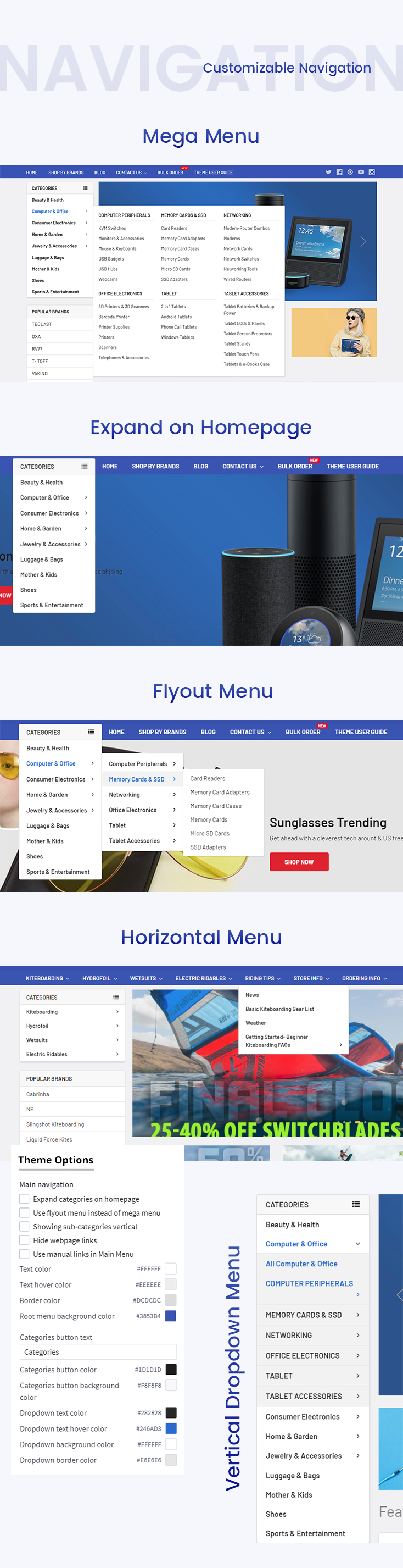 Customizable navigation Customizable navigation