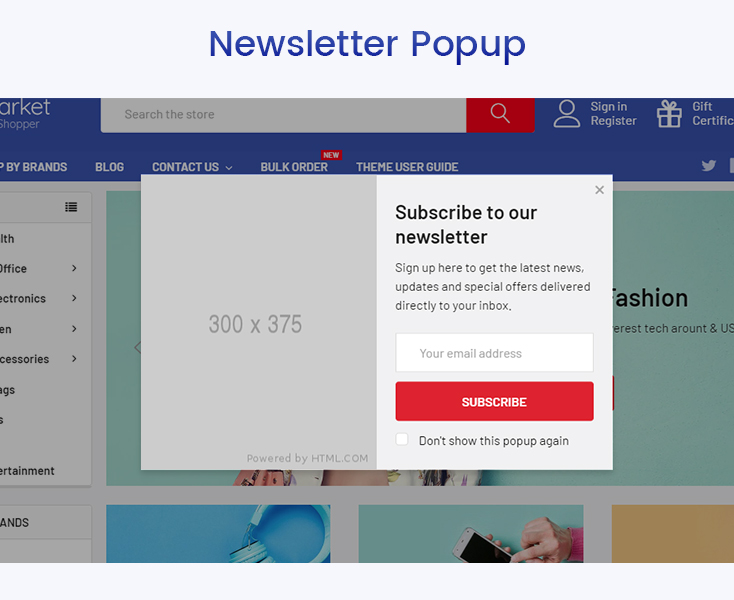 Newsletter Popup Newsletter Popup
