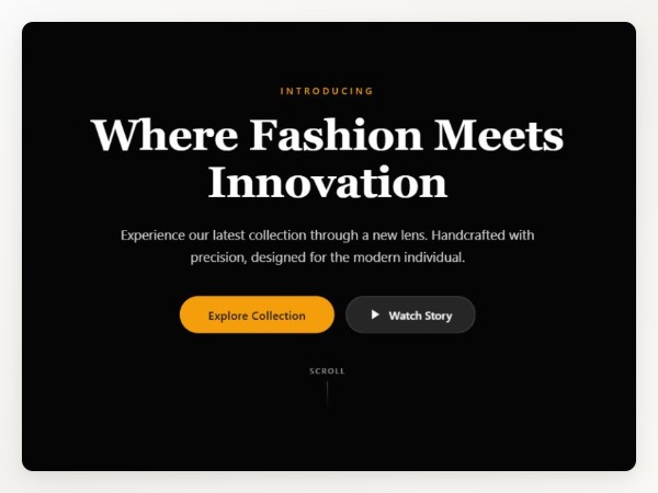 Hero banner with background video