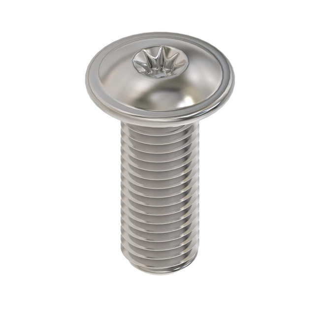 Hex Socket Oval Head Flanged Screw, M6 X 16 #L157372