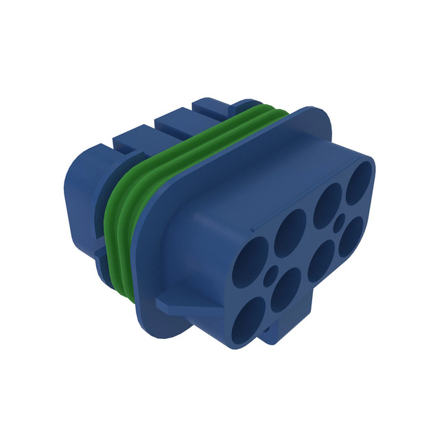 John Deere 57M8986 Blue Internal Electrical Connector Housing, 6  