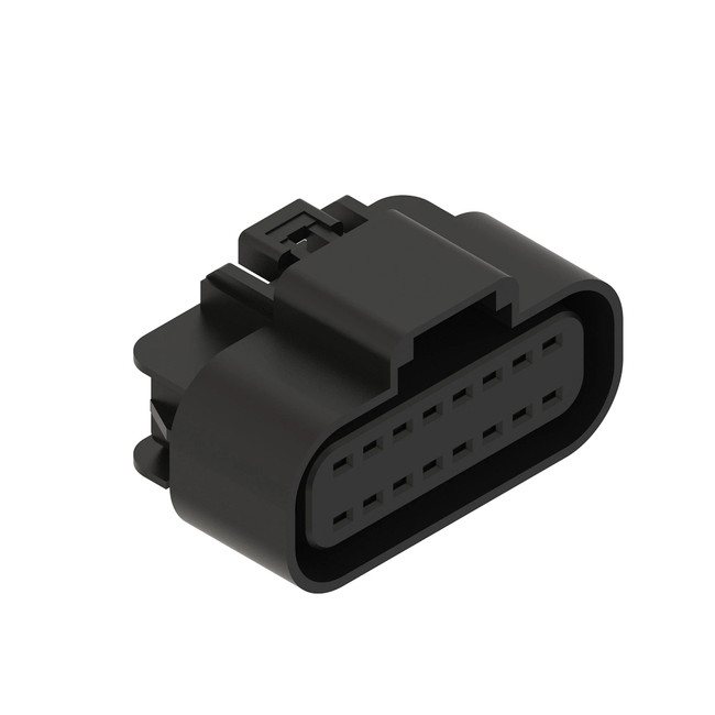 その他 RT-50807 John Deere 57M8484 Black External Electrical Connector Housing, 16