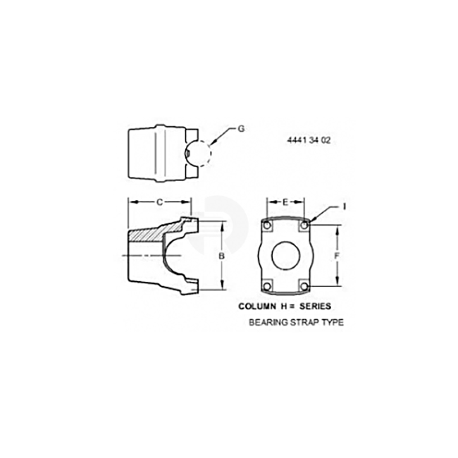 John Deere YZ120812 Universal Joint Yoke, Assembly, 550