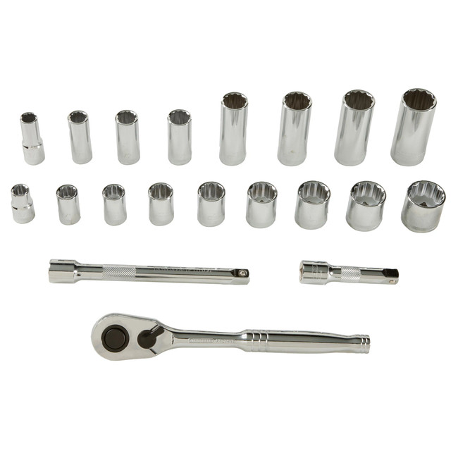 John Deere TY25837 20-Piece SAE 3/8 Inch Socket Set | RDO
