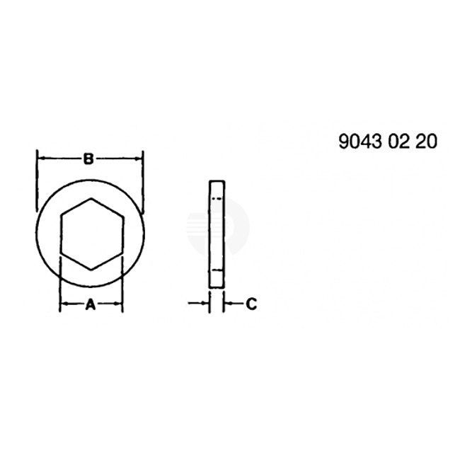 John Deere Z63138 Hex Inner Diameter Steel Washer | RDO