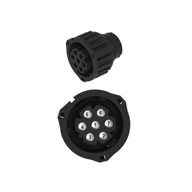 John Deere 57M9584 Black Electrical Connector Housing, Cavities 7
