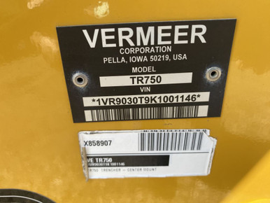 2019 Vermeer TR750 Trench and Ditching Wheel Attachment X858907
