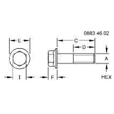 John Deere H205560 Hex Head Flanged Screw, M12 X 25 | RDO