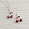 Freshwater Pearl or Garnet "Cherry" Necklace