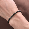 Single Strand (your choice of stone shape) Titanium Coated Hematite Bracelet
