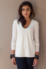 51inc Sample Sale for WK:  Double Front Long Sleeve Tee, available in Navy, Persimmon, Anthracite, or Cream