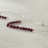 Extra Large Diamond Shaped Hoops with Genuine Garnets