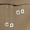 Stars for Squares Droplet or Long Drop Earrings