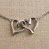 Sample Sale: "Opposites Attract" Double Heart Link Necklace