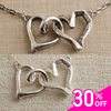 Sample Sale: "Opposites Attract" Double Heart Link Necklace