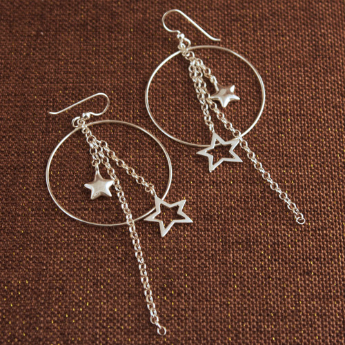 Super Star Earrings with Large Hoops or Teardrops Super Star Earrings with Large Hoops or Teardrops