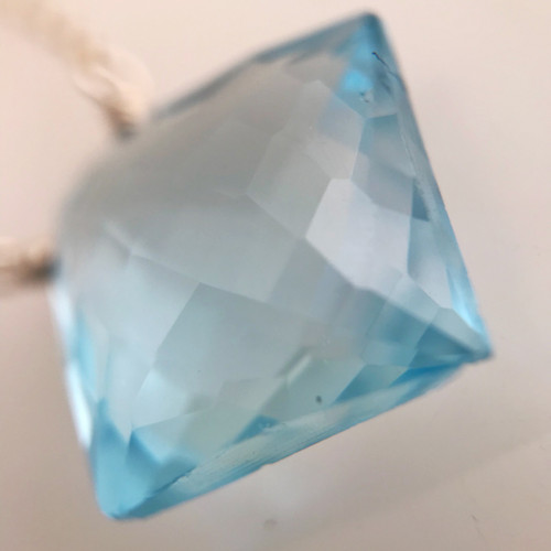 Limited Item:  Cushion Cut Blue Topaz Necklace