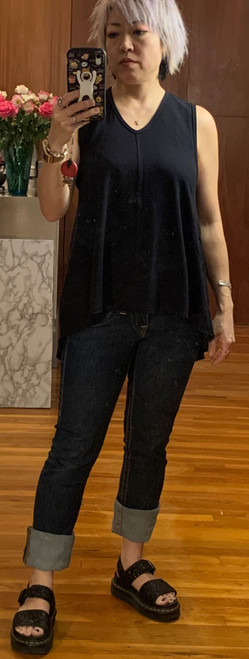 51inc Sample Sale for WK:  V-Neck Racer Tank Tee, in Black, White or Turquoise