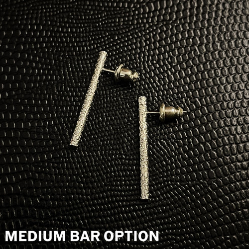 Textured Bar Post Earrings (available in 3 lengths) Textured Bar Post Earrings (available in 3 lengths)