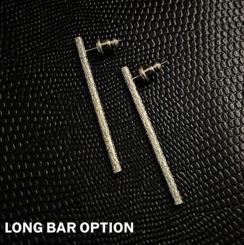 Textured Bar Post Earrings (available in 3 lengths) Textured Bar Post Earrings (available in 3 lengths)