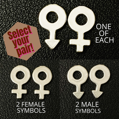 Gender Symbol Stem Earrings Gender Symbol Stem Earrings